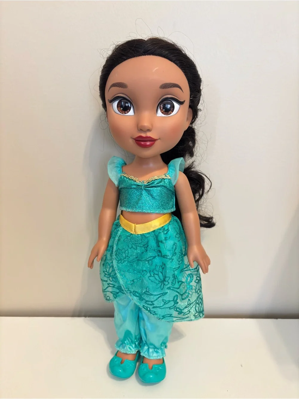 Disney Teal Princess Doll with Yellow Belt